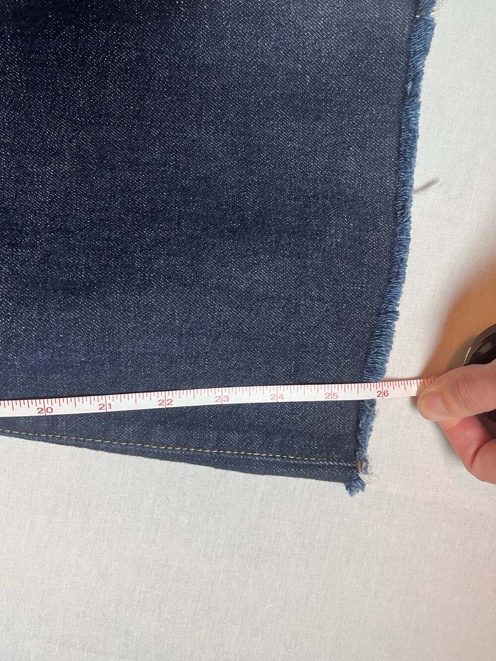 Oliver Logan Dark Wash Denim High Rise Cropped Raw Hem Jeans Size 30 - Picture 7 of 7